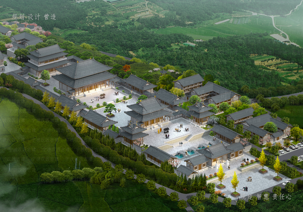 古建设计团队提供 - 寺院设计效果图与施工图(图1)