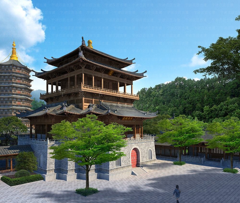 浙江仿古建筑设计公司，寺庙设计施工难题全解，舟山一站式服务优